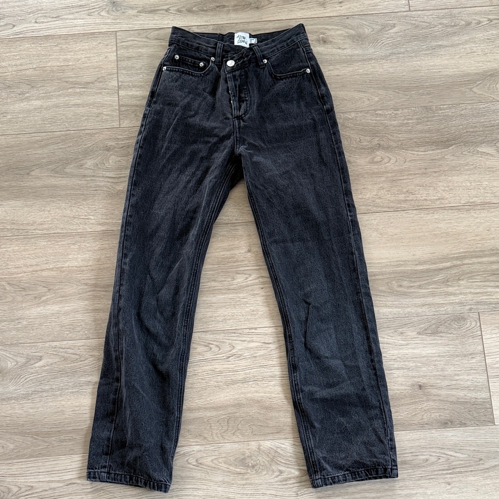 Princess Polly Black Straight-Leg Jeans - Classic Casual
